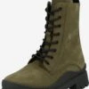 Gabor Enkellaarsjes Veterlaarsjes Dames Olijfgroen