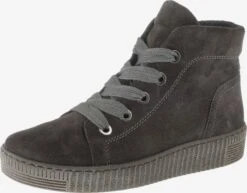 Gabor Enkellaarsjes Veterlaarsjes Dames Basaltgrijs