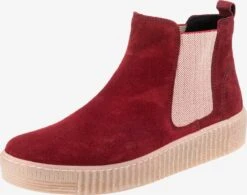 Gabor Enkellaarsjes Chelsea Boots Dames Robijnrood