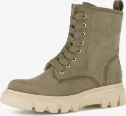 Gabor Enkellaarsjes Veterlaarsjes Dames Olijfgroen